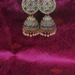 Shimmering set with iridescent pear cut stones