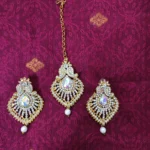 Handcrafted Geometric Kemp Stone Bell Earrings